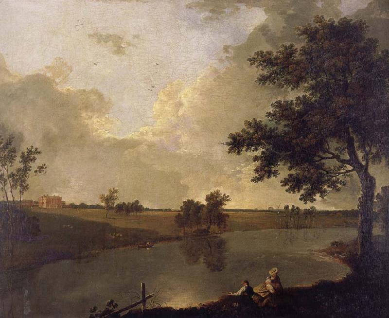 Richard  Wilson View of Tabley House,Cheshire Sweden oil painting art